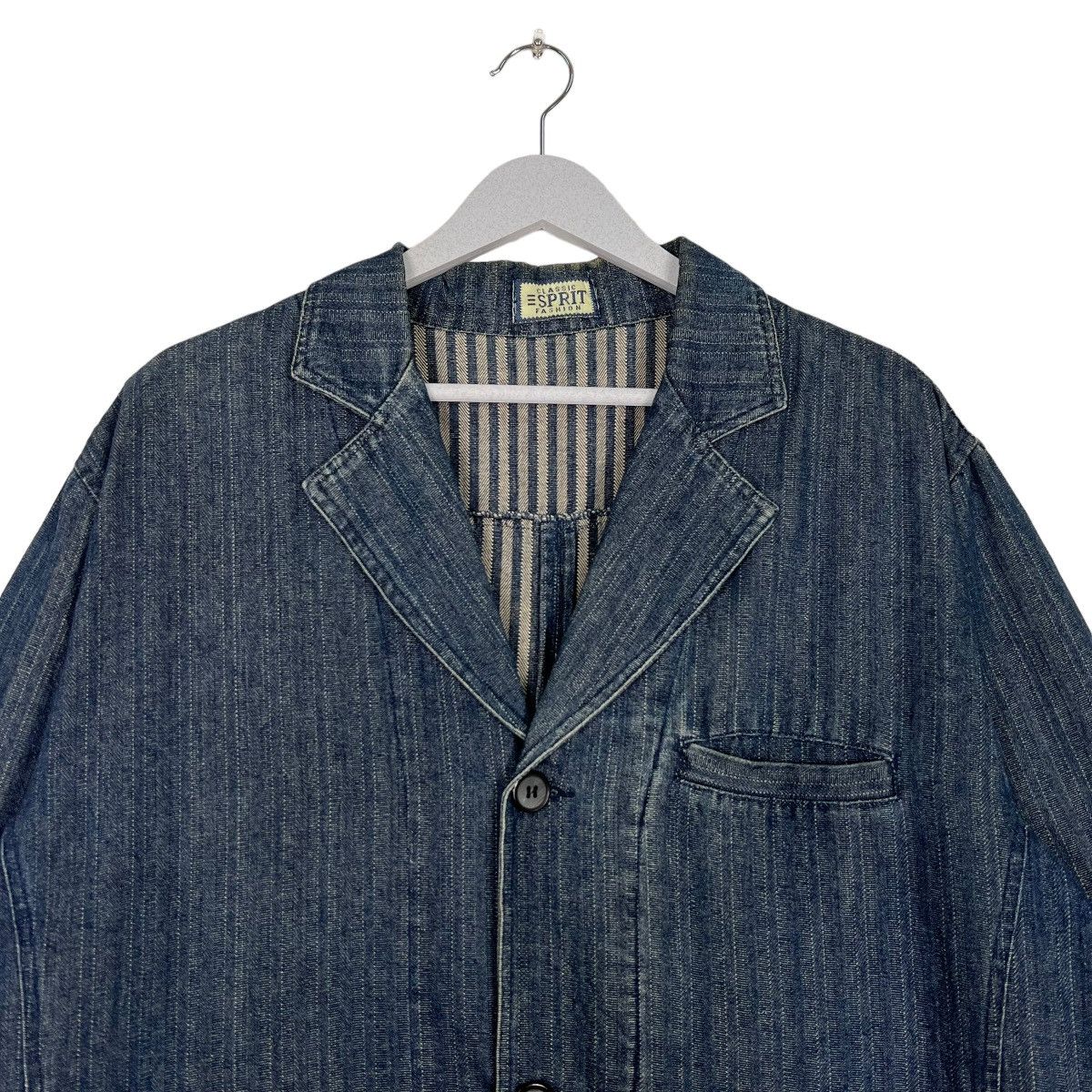 Esprit VINTAGE ESPRIT HIKORY DENIM CHORE JACKET Size US L / EU 52-54 / 3 - 3 Thumbnail