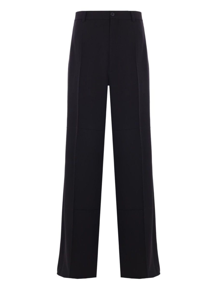 Balenciaga BALENCIAGA WOOL BLEND TAILORED PANTS - BLACK Size US 28 / EU 44 - 1 Thumbnail