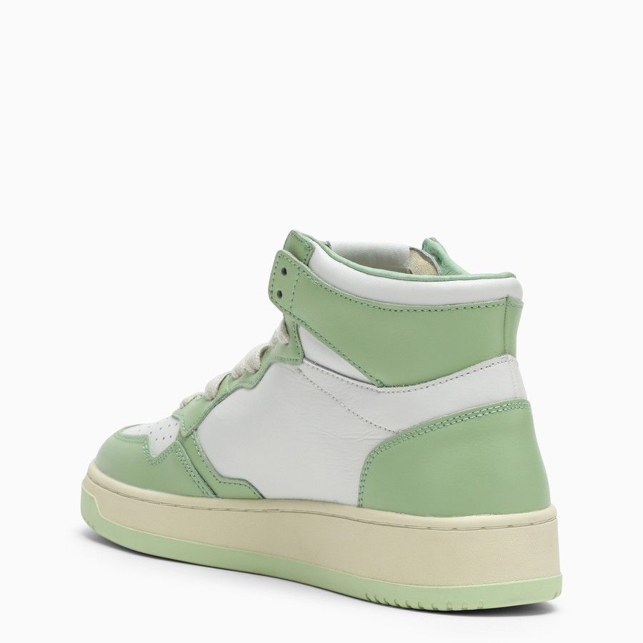 AUTRY o1d2blof0824 High-Top Sneakers in White & Light Green Size US 5 / IT 35 - 3 Thumbnail