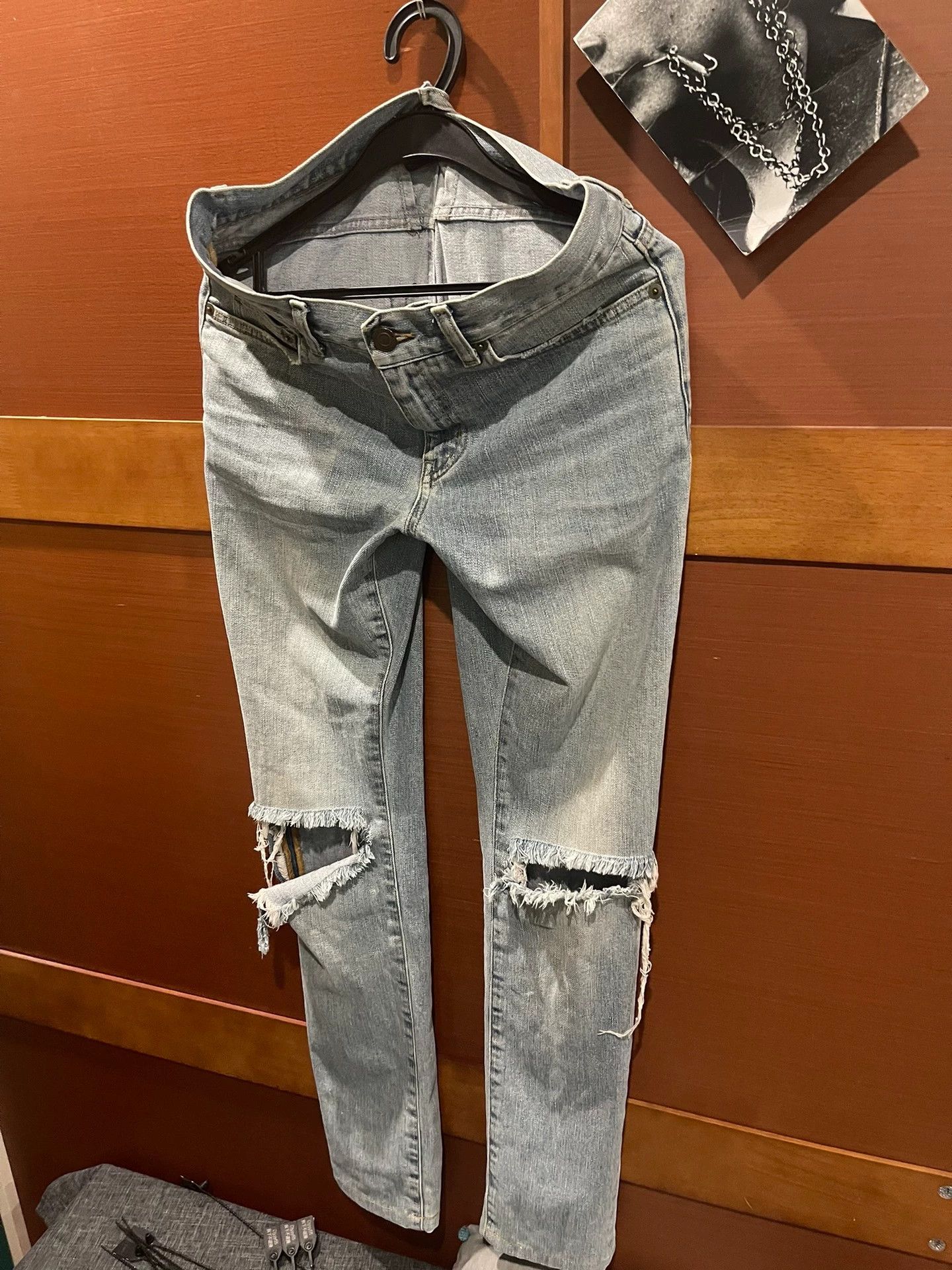 Saint Laurent Paris Saint Laurent d02 Ripped Jeans 28 Loren Size US 28 / EU 44 - 3 Thumbnail