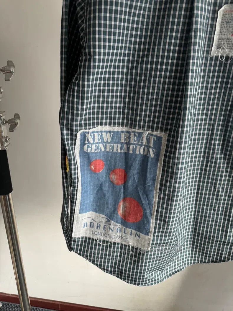 Martine Rose Martine Rose Green Plaid Patchwork Shirt Size US L / EU 52-54 / 3 - 6 Thumbnail