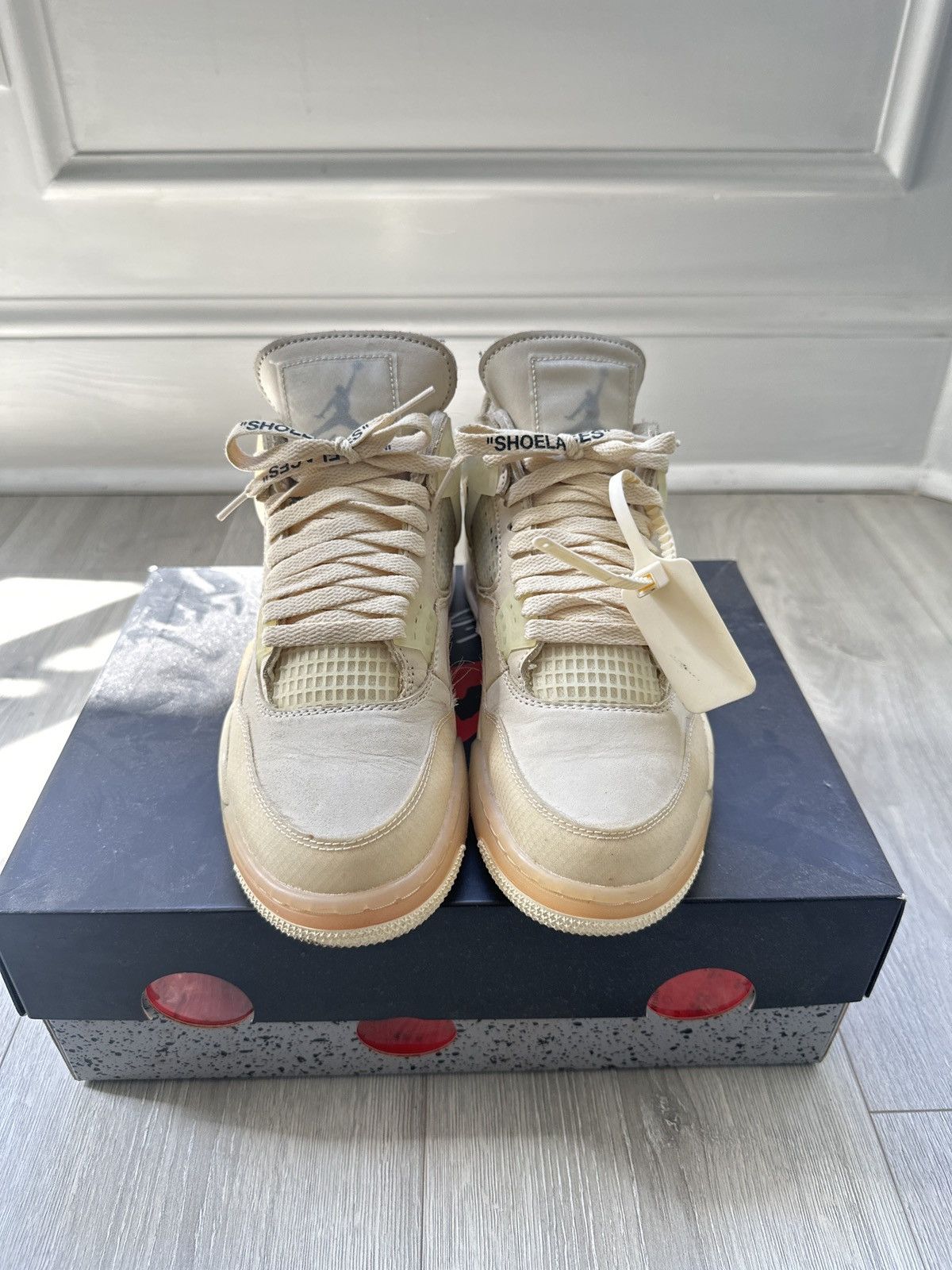 Jordan Brand Off White Air Jordan 4 Size US 8 / EU 41 - 3 Thumbnail