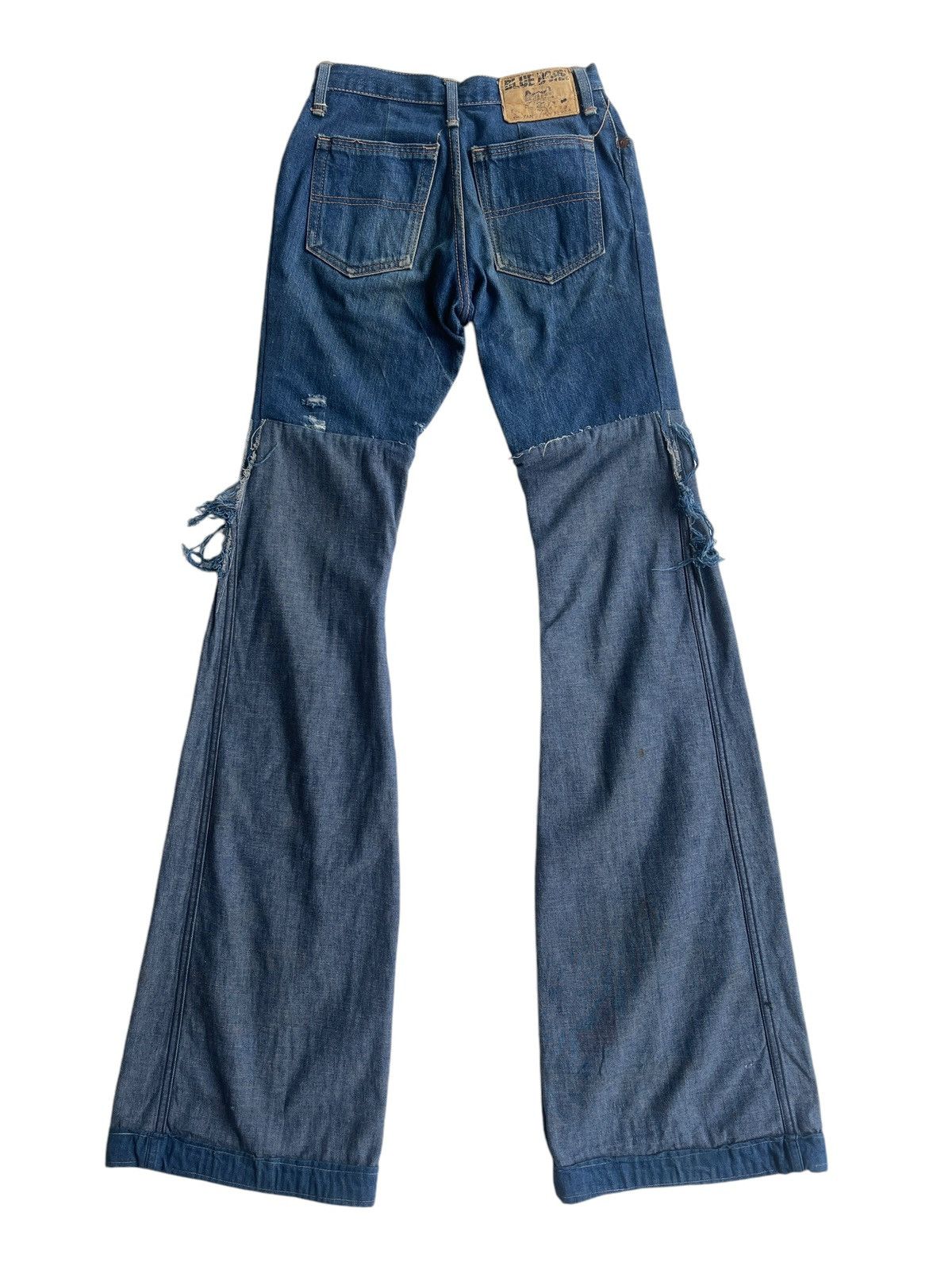 If Six Was Nine PICK‼️ Vintage Blue Born USA Remake Patchwork Flare Jeans Size 24" / US 00 / IT 34 - 2 Thumbnail