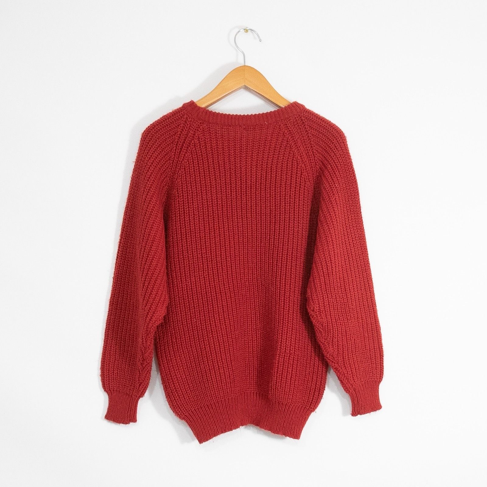 Vintage Vintage 90s Acrylic Ribbed Sweater Medium - Raglan Crewneck Size US XL / EU 56 / 4 - 4 Thumbnail