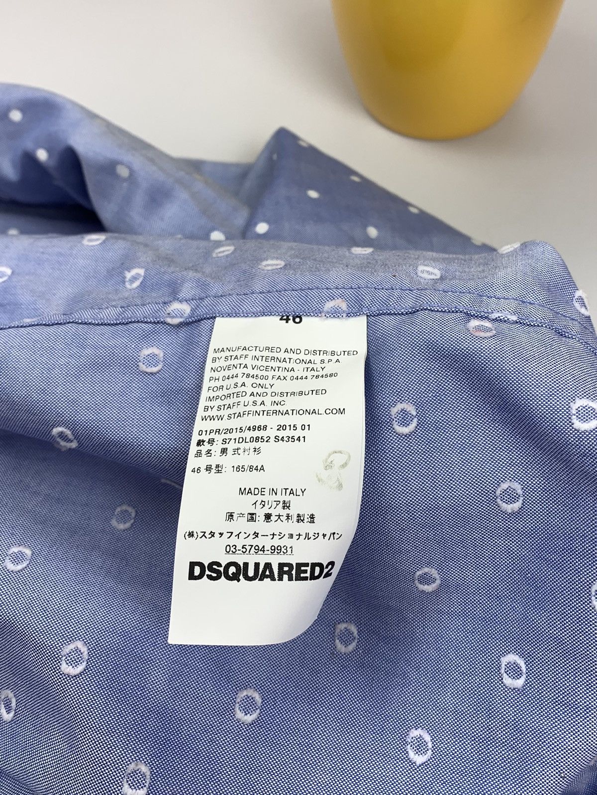 Dsquared2 Dsquared2 Polka Dot Long Sleeve Button Shirt Mens Size 46 M Size US M / EU 48-50 / 2 - 9 Thumbnail