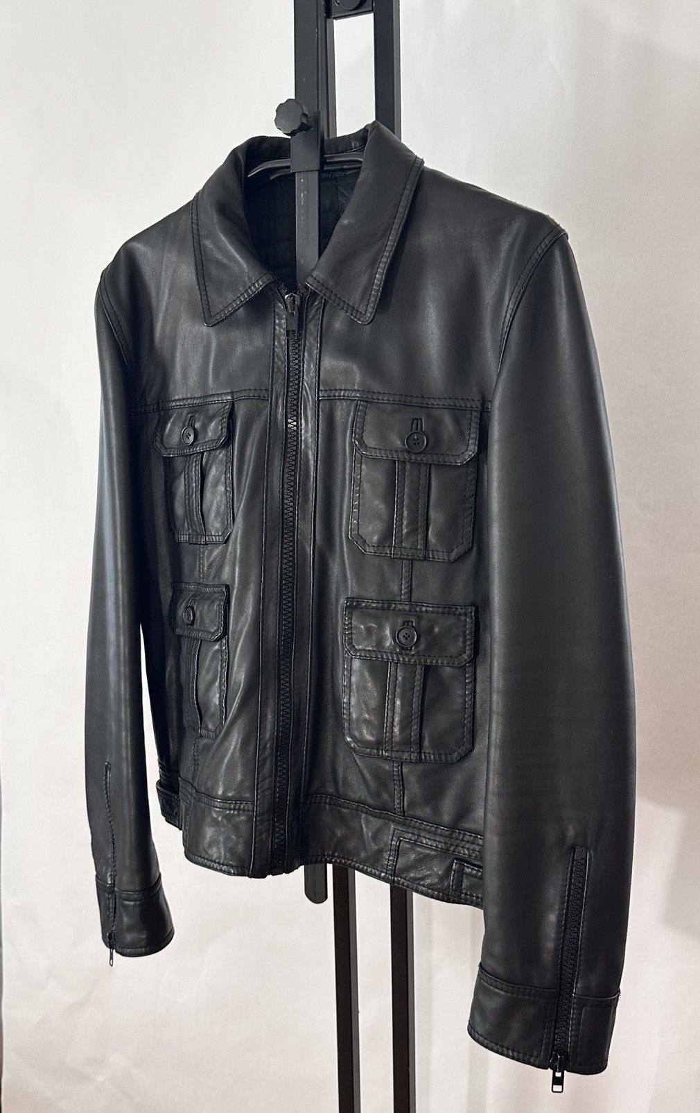DIOR HOMME 05AW by Hedi Slimane Leather-trimmed Down Jacket
