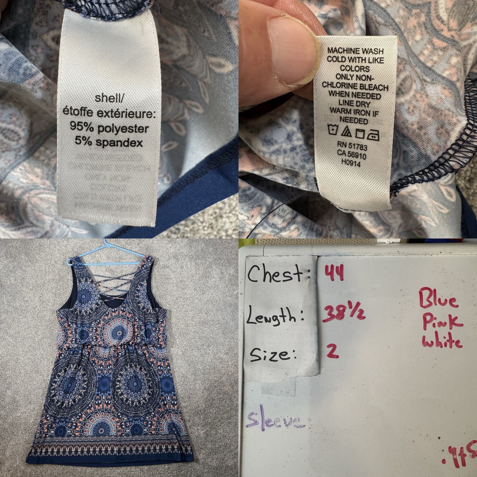 Vintage Maurices Dress Plus Sz 2 Knee Length Mandalas Boho Festival Summer Indie Casual Dress Size XXL / US 16-18 / IT 52-54 - 8 Thumbnail