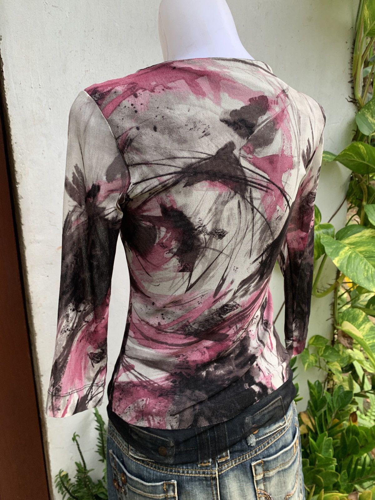 Other y2k Teddy Rinascimento Italy Abatract Scratch Art Mesh Top Size S / US 4 / IT 40 - 3 Thumbnail