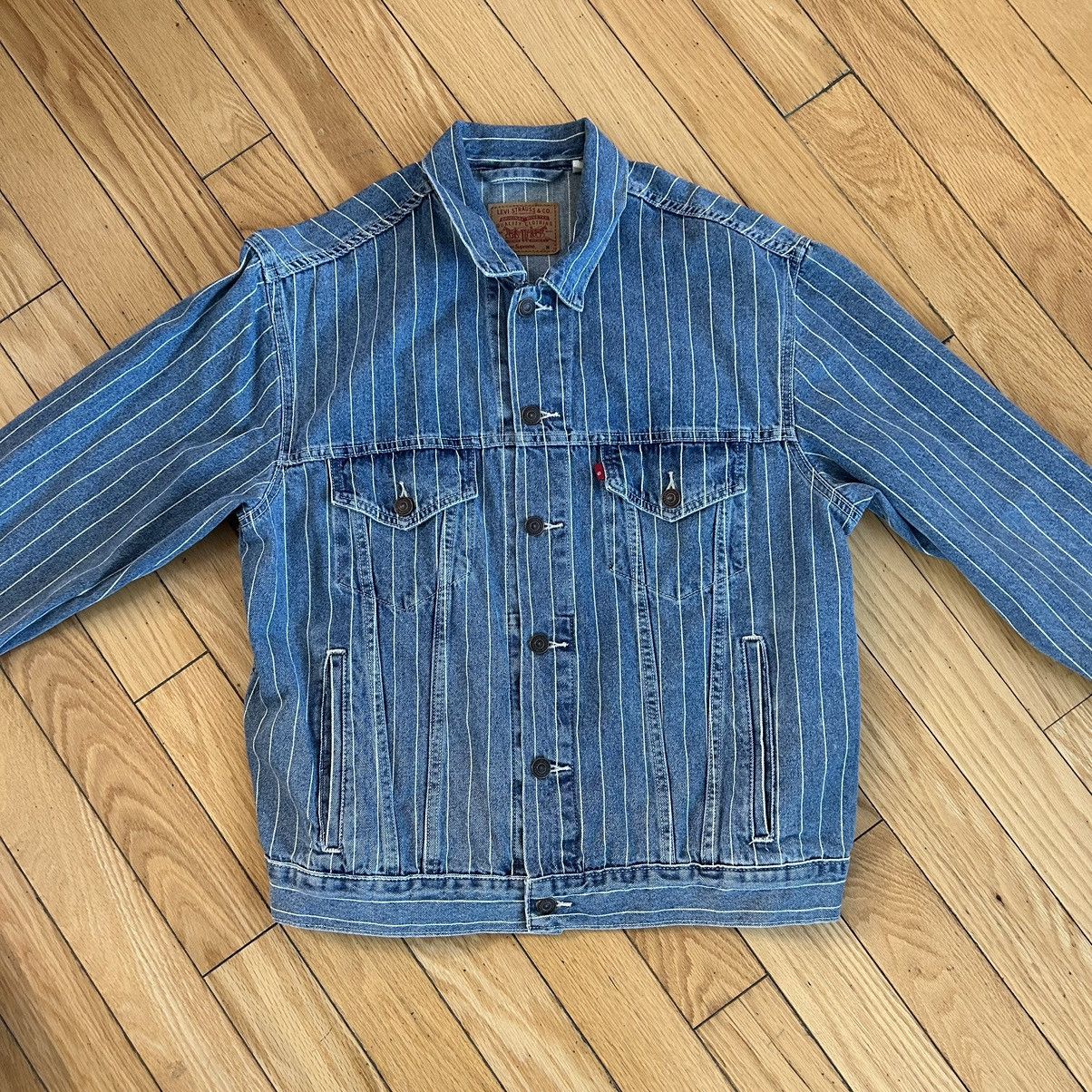 Supreme Supreme x Levi's Pinstripe Trucker Jacket Medium | Grailed