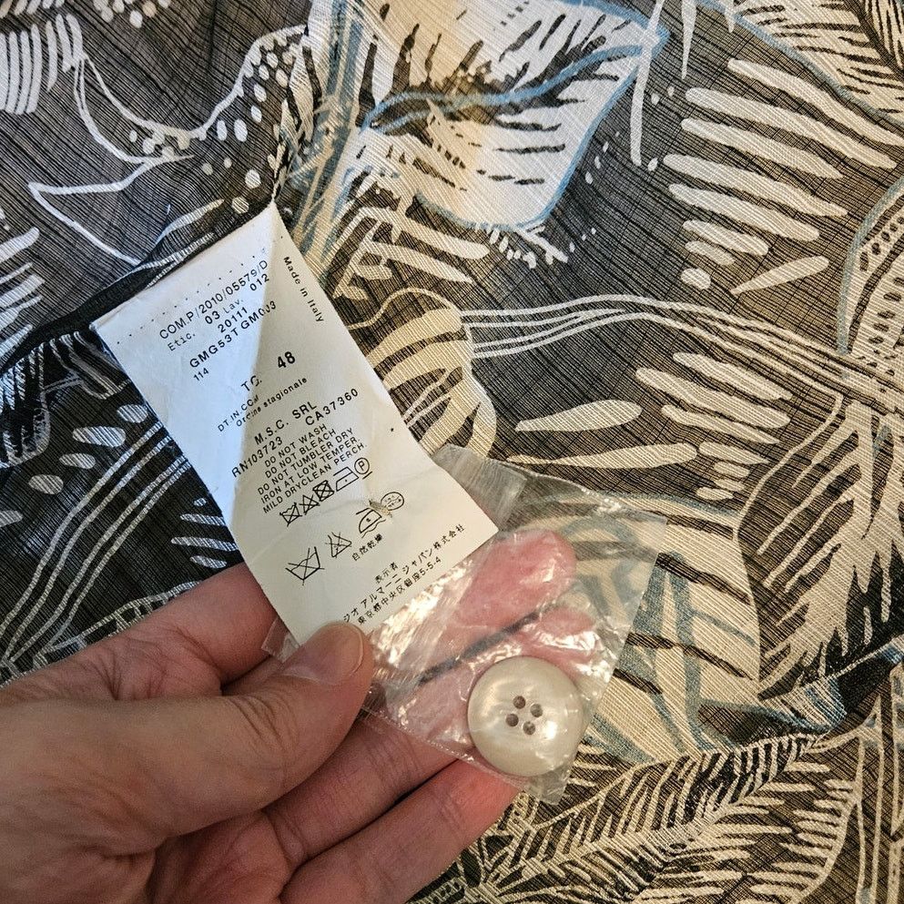 Armani Collezioni Armani Collezioni 90s Light Gold Silk Short Sleeve Jacket Size XL / US 12-14 / IT 48-50 - 12 Thumbnail