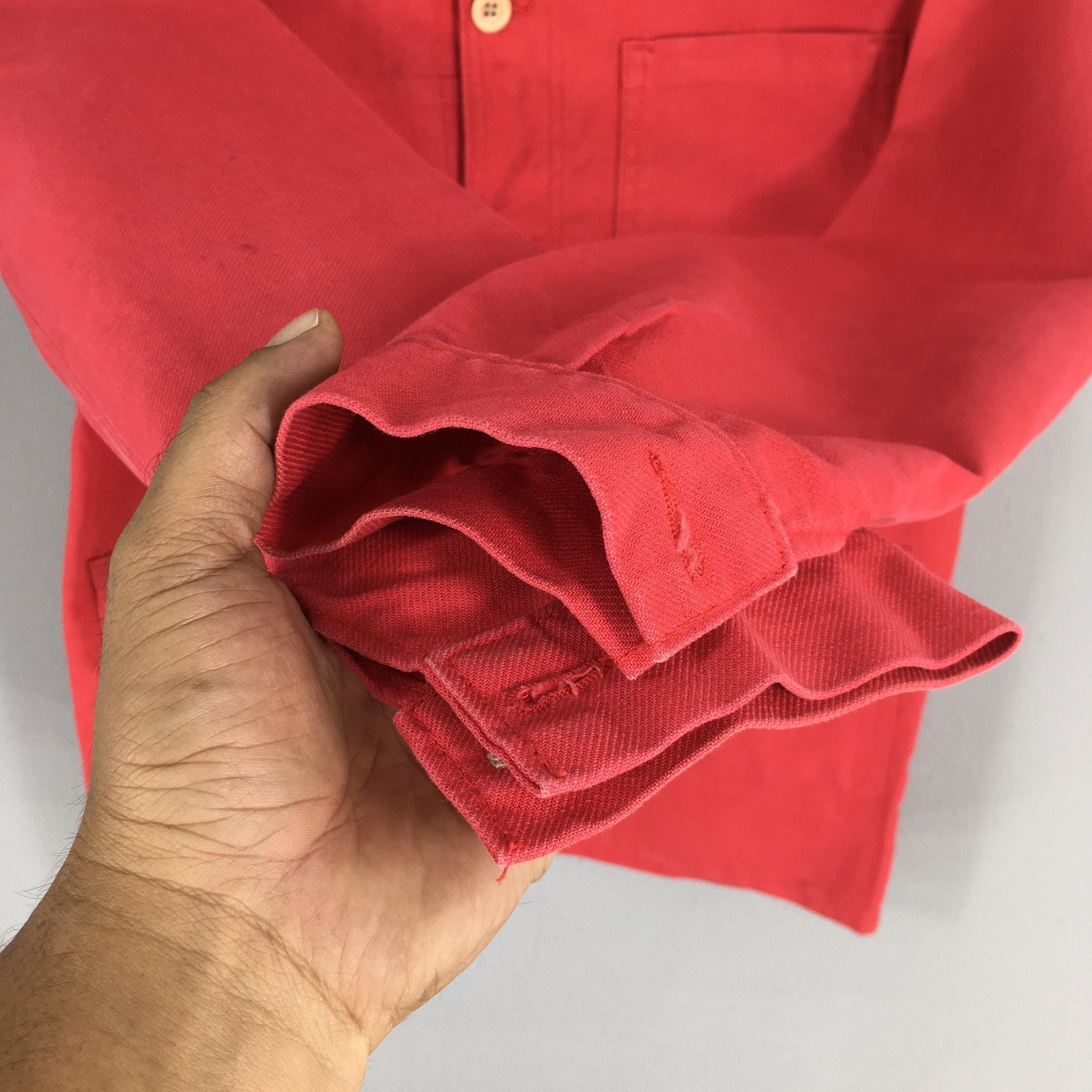 United Arrows 90s United Arrows Chore Frenchwork Button Red Jacket M Size US M / EU 48-50 / 2 - 4 Thumbnail