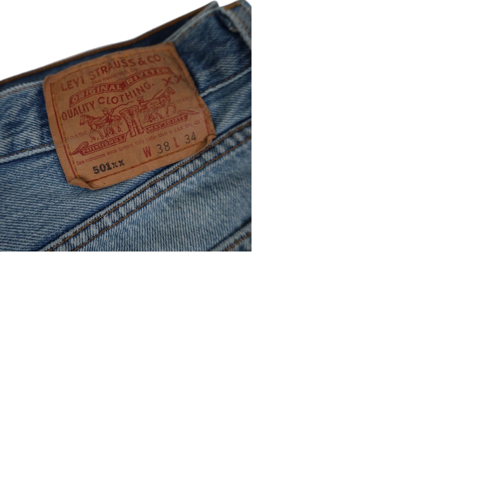 Denime VINTAGE Levis 501 USA Made Denim Jeans Shirt? Size US 38 / EU 54 - 10 Thumbnail