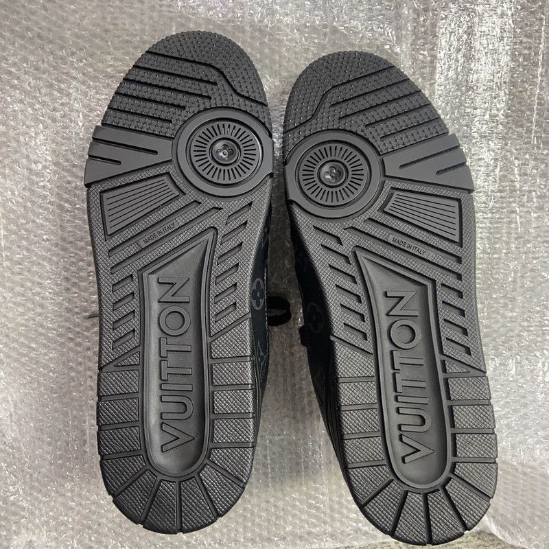 Louis Vuitton Louis Vuitton Monogram Trainer Black Low Top Sneakers -2508 Size US 7 / EU 40 - 4 Thumbnail
