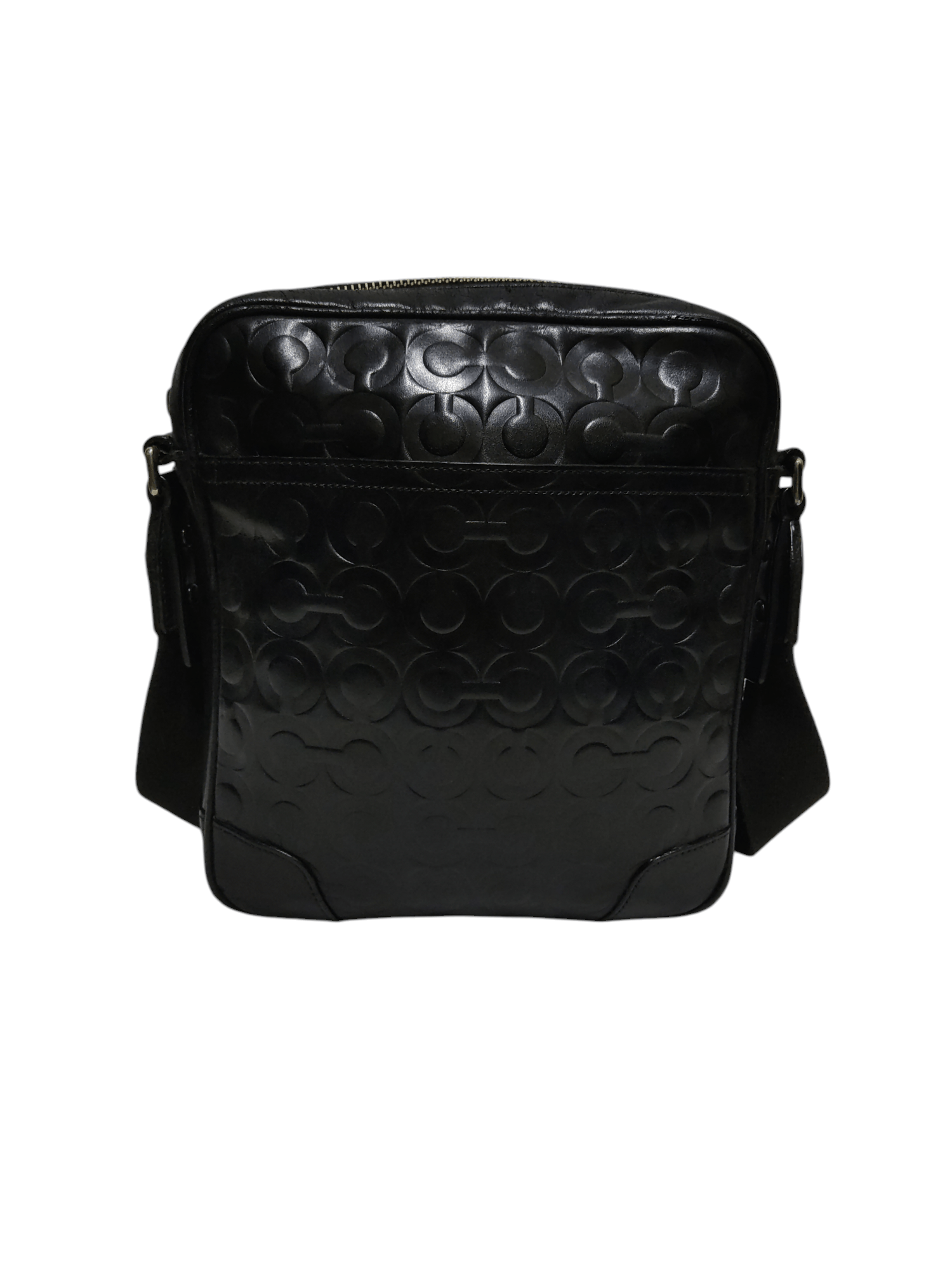 Coach Coach Bleecker OP Art Embossed Leather Large Flight Bag Size ONE SIZE - 3 Thumbnail