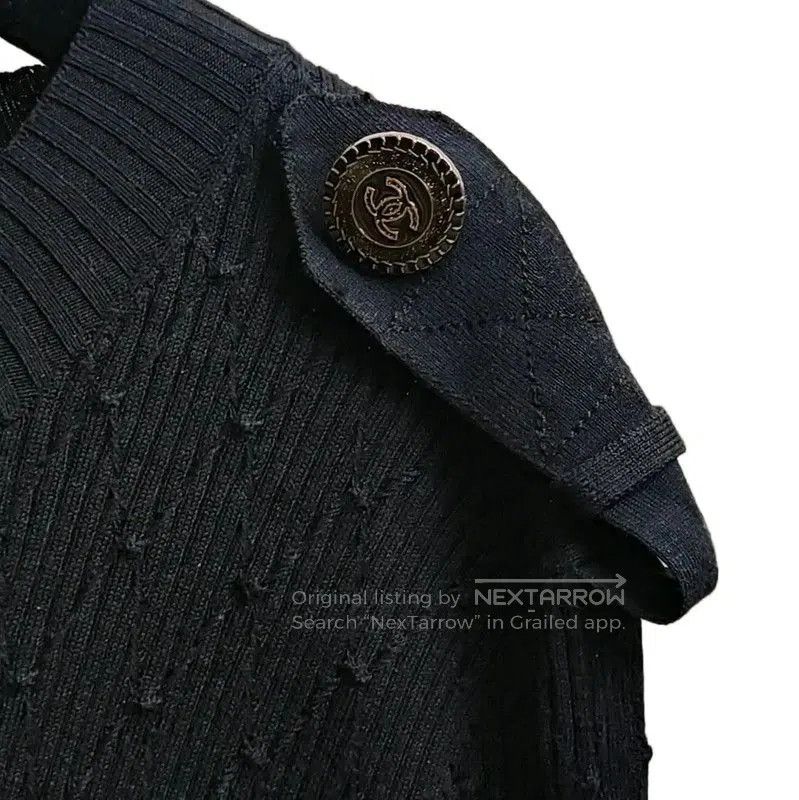 Chanel Chanel Black Cotton Long Sleeve Pullover Sweater . Size S / US 4 / IT 40 - 6 Thumbnail