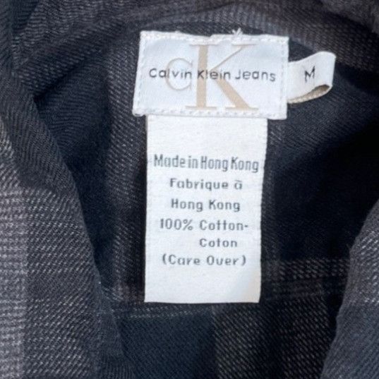 Other Calvin Klein Jeans Mens Gray Plaid Button-Up Long-Sleeve Shi Size US M / EU 48-50 / 2 - 3 Thumbnail