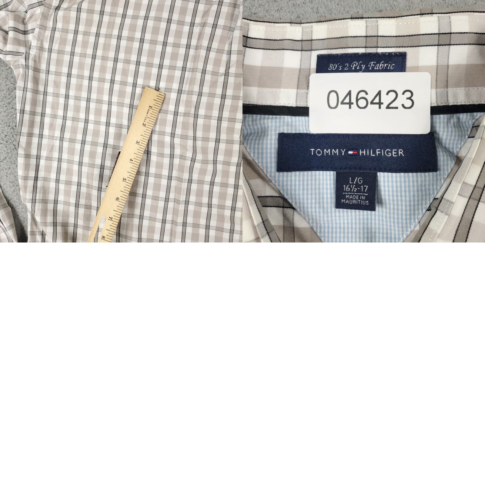 Tommy Hilfiger Tommy Hilfiger Shirt Mens Large Beige Plaid Button-Up Long Sleeve Casual Everyday Business Dress Modern Preppy Mens L Beige Size US L / EU 52-54 / 3 - 8 Thumbnail