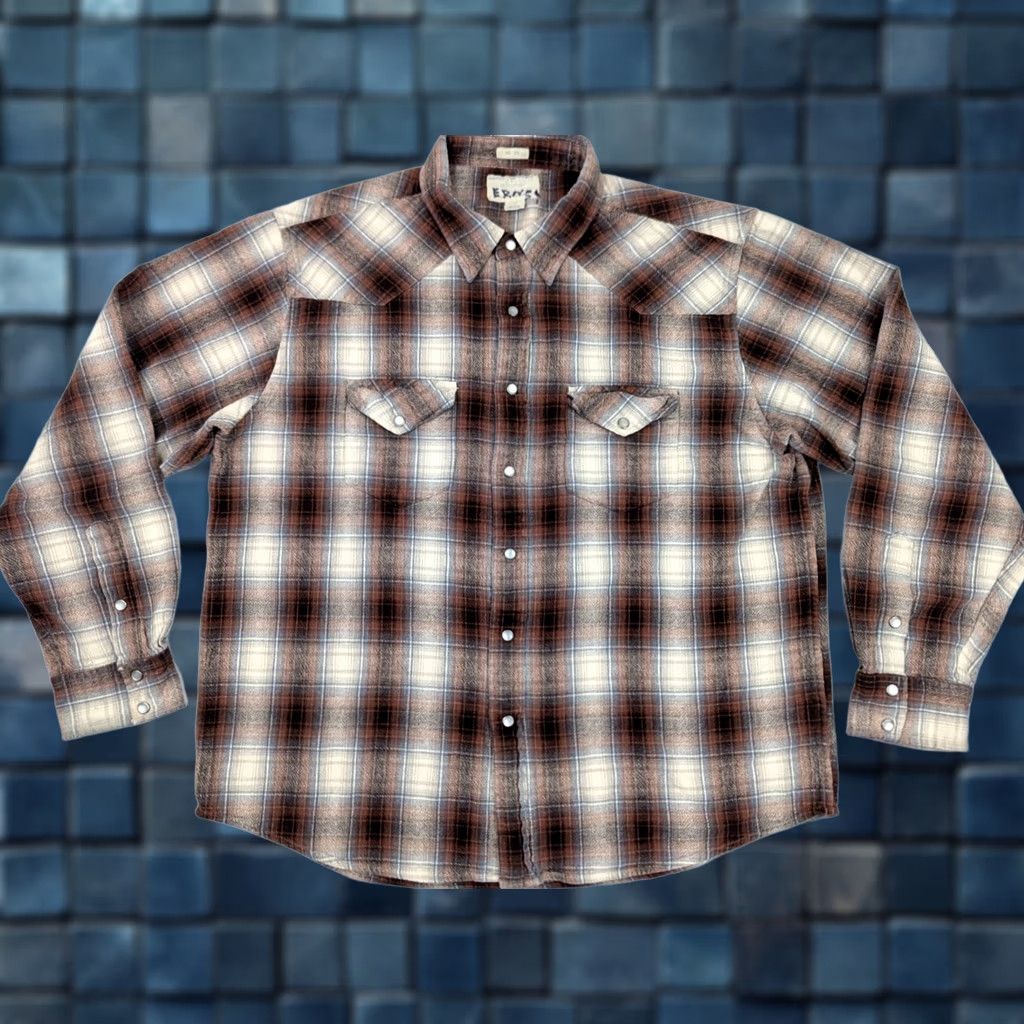 American Eagle Outfitters American Eagle Outfitters Slim Fit Pearl Snap Flannel Shirt Men XL – Rustic Plaid, Orange, Button-Up, Casual, Vintage2 Size US XL / EU 56 / 4 - 1 Thumbnail