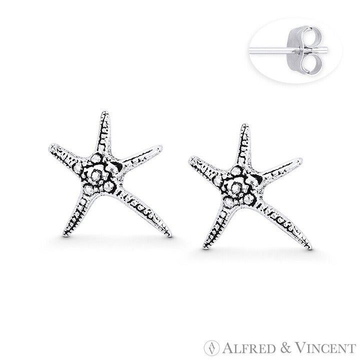 Other Starfish Sealife Charm Stud Earrings in .925 Sterling Silver Size ONE SIZE - 1 Preview