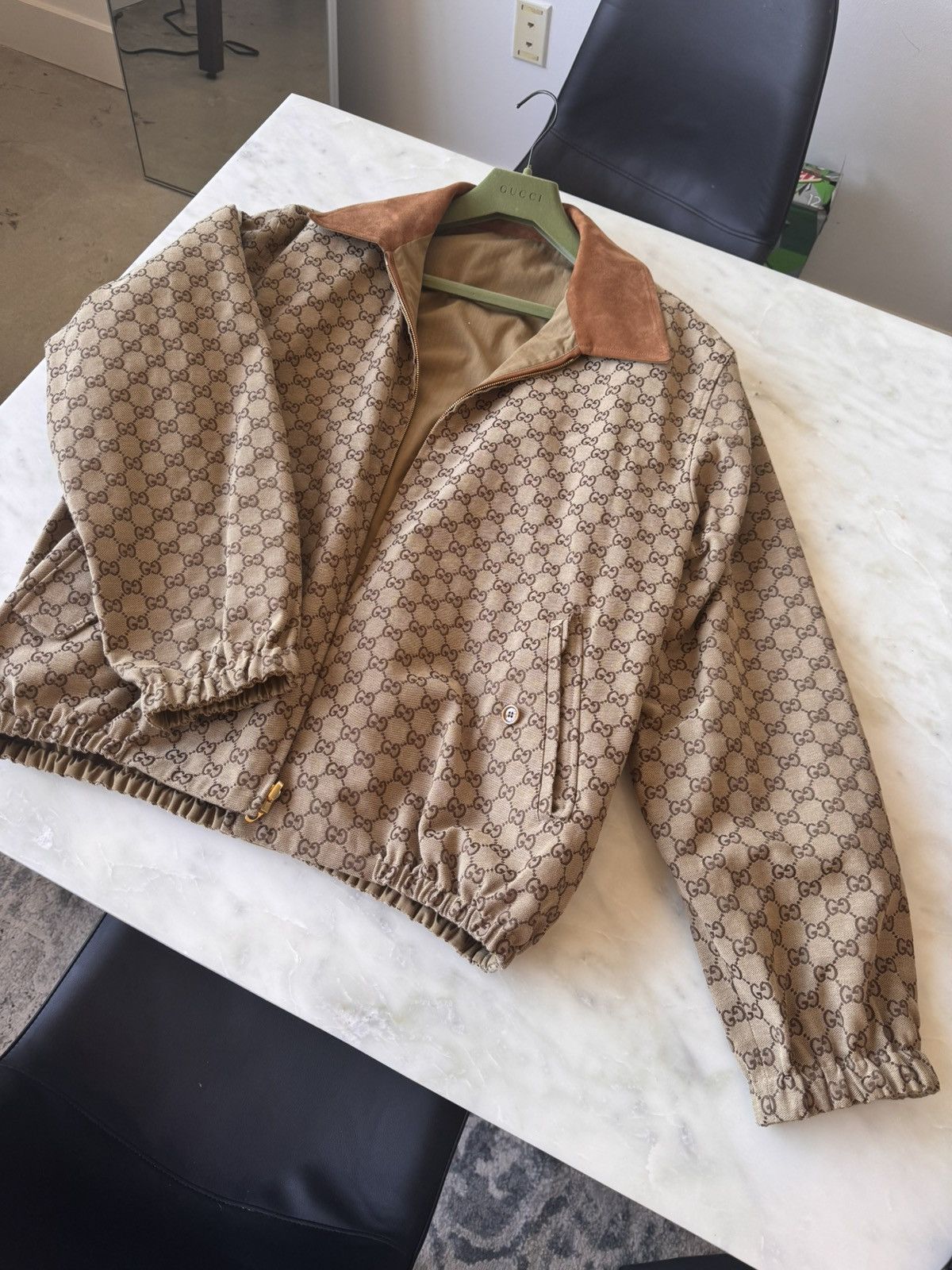 Gucci Gucci Reversible GG Jacket 'Light Brown' Size US L / EU 52-54 / 3 - 1 Thumbnail