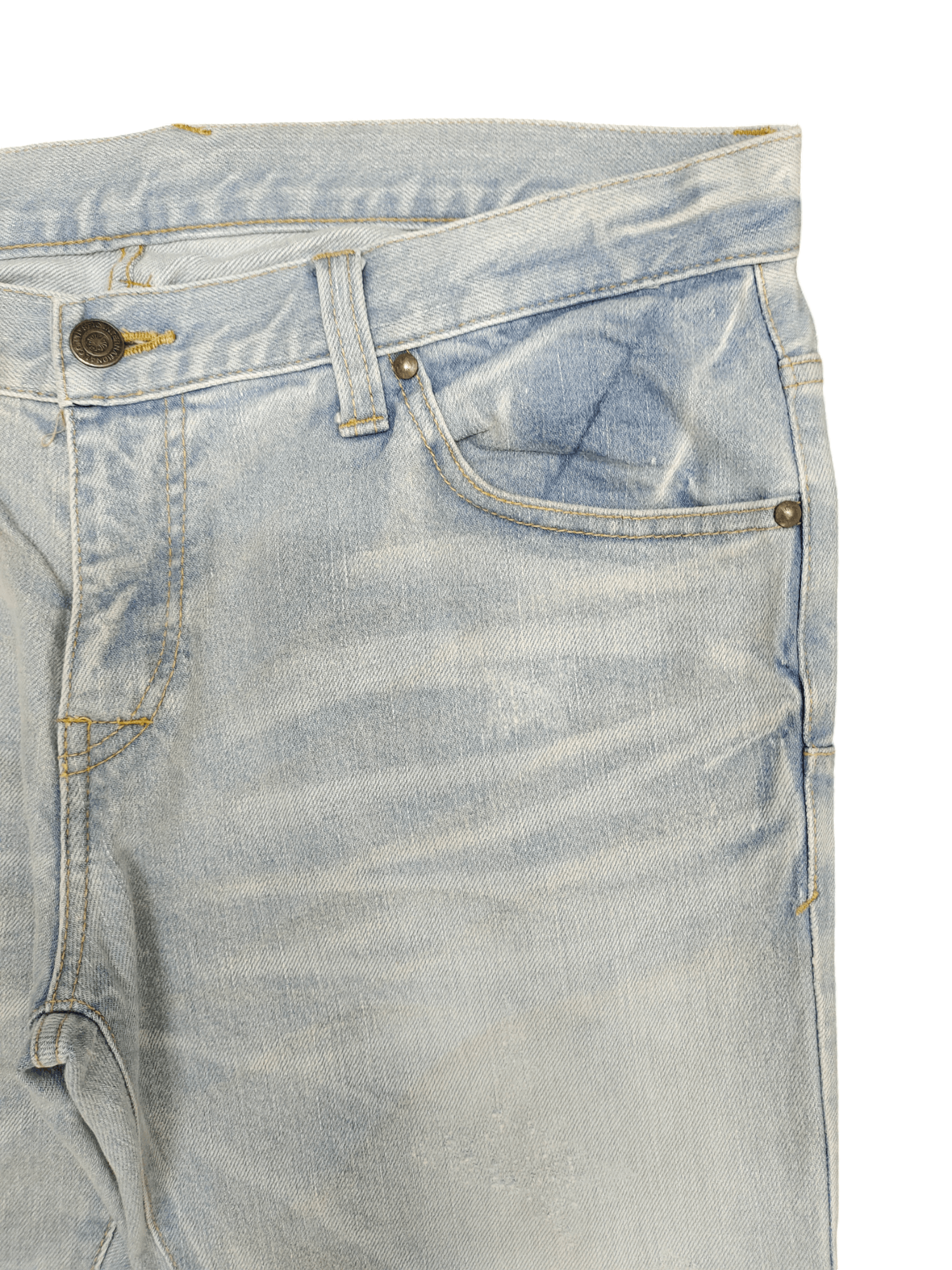 Tornado Mart Slim Flare Tornado Mart Clawmark Faded Denim Bootcut Y2k Size US 35 - 5 Thumbnail