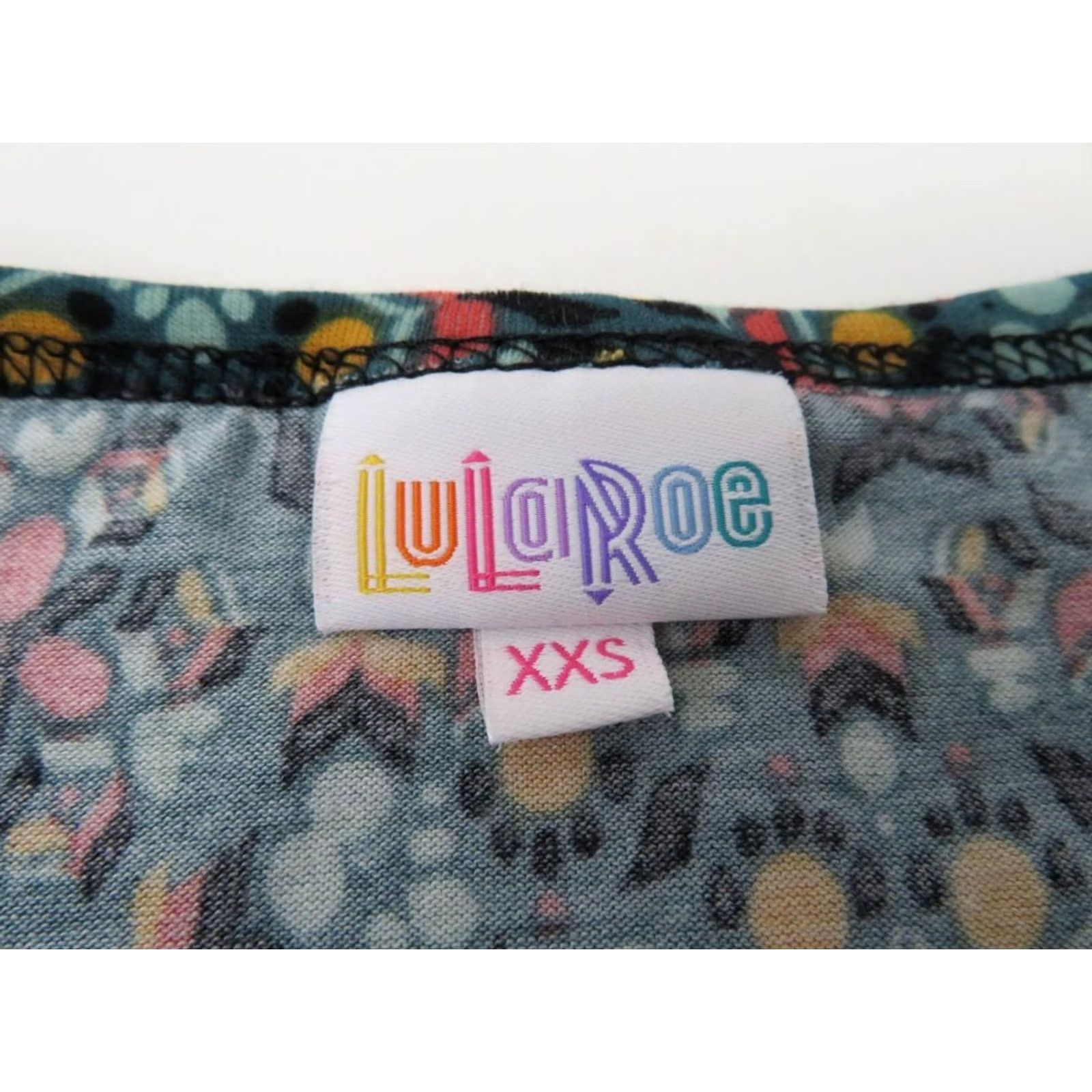 Vintage LuLaRoe Irma T Shirt Womens XXS Top Tee Tunic Green Red Geometric Christmas Vintage USA Size XXS / US 00 / IT 34 - 5 Thumbnail