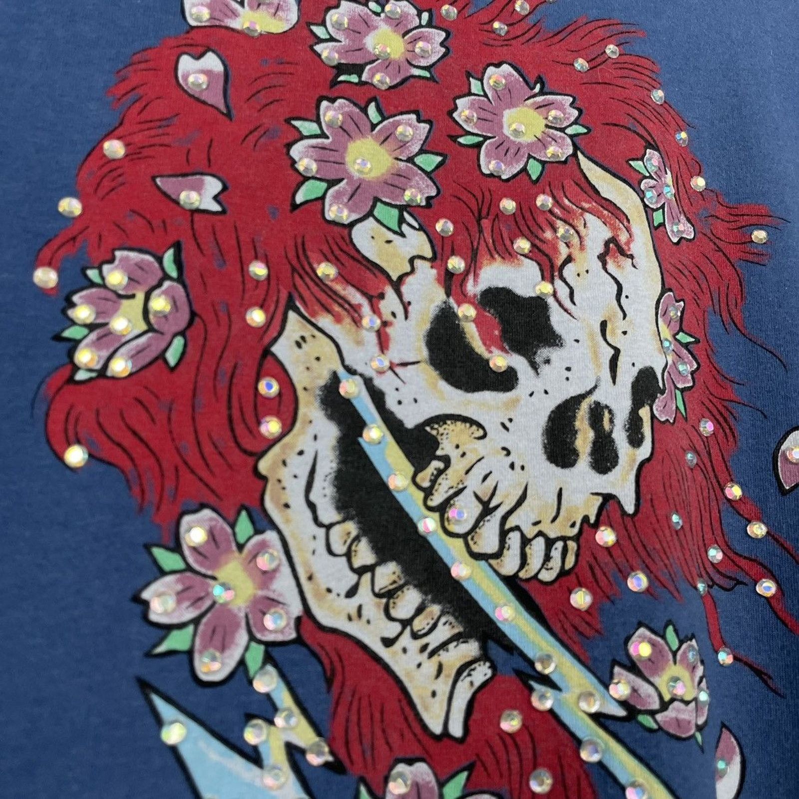 Harley Davidson × Japanese Brand × Vintage ☠️ED HARDY Jeweled Skull T Size US M / EU 48-50 / 2 - 3 Thumbnail