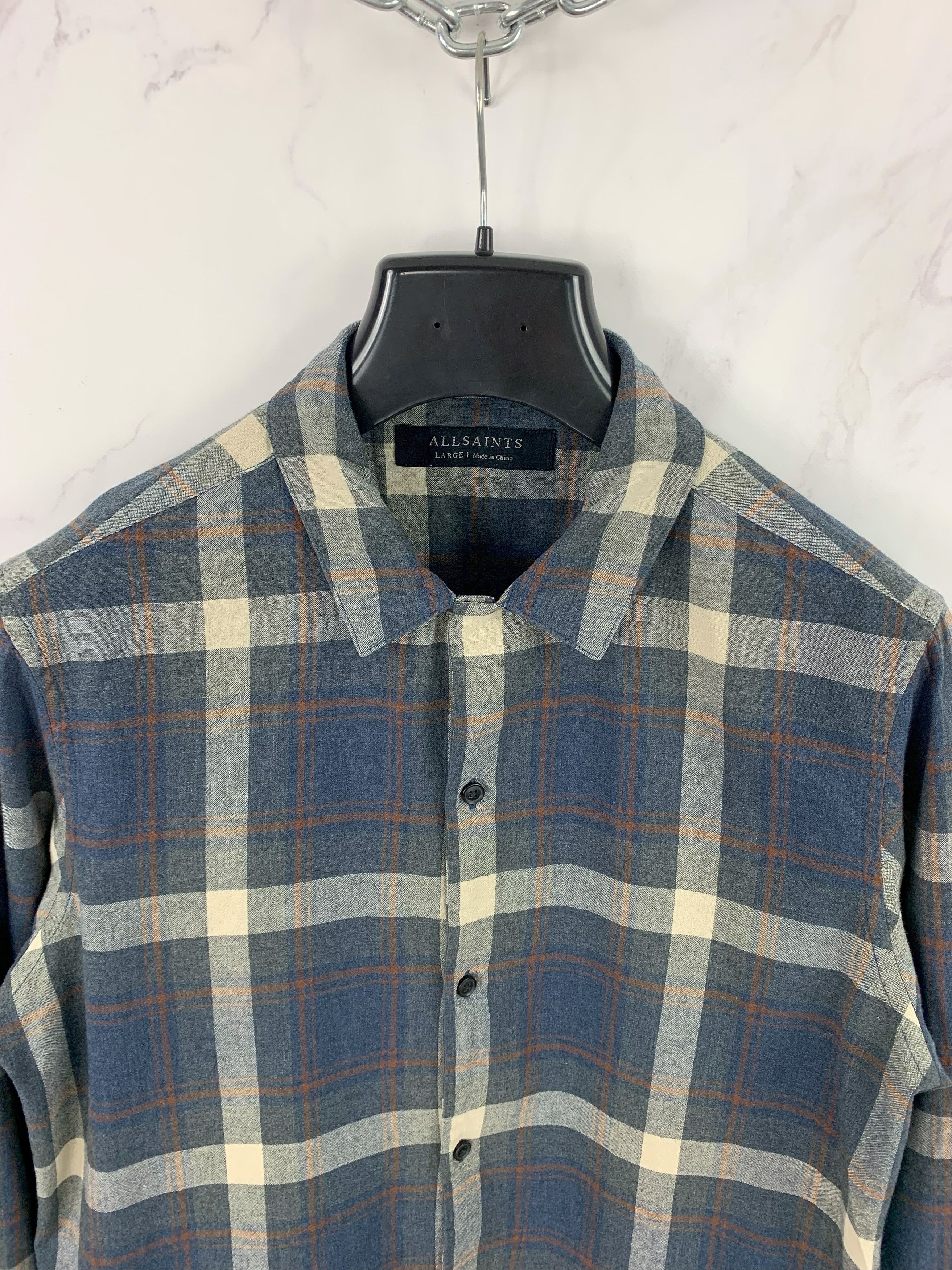 Allsaints AllSaints Shirt Lauderhill Long Sleeve Check Pattern Shirt L Size US L / EU 52-54 / 3 - 2 Thumbnail