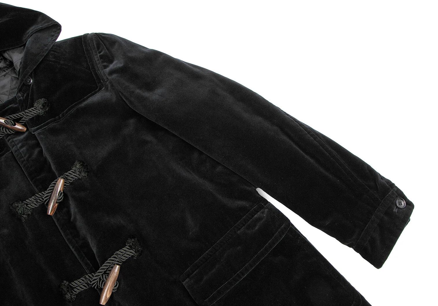Comme des Garcons Homme Plus Velvet Duffle Coat in Black Size S Size US S / EU 44-46 / 1 - 8 Thumbnail