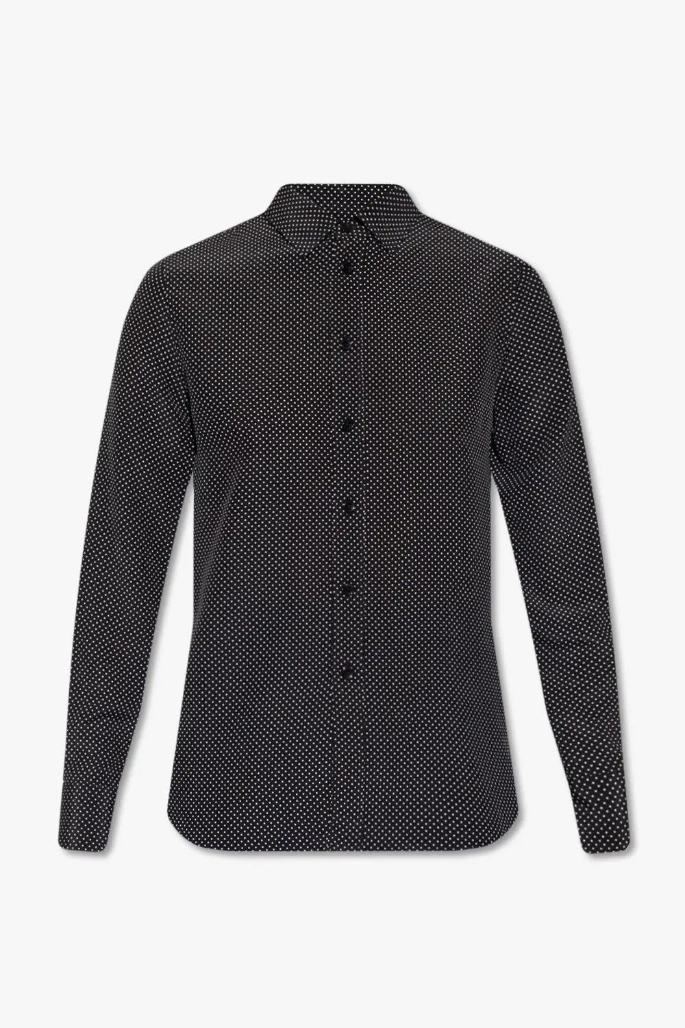 Saint Laurent Paris o1s1wg111124 Classic Shirt in Dotted Silk in Black Size M / US 6-8 / IT 42-44 - 1 Thumbnail