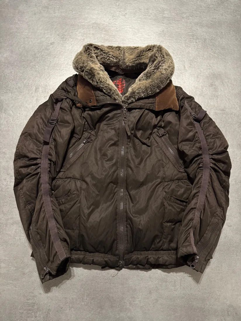 Marithe Francois Girbaud Down Coat brown 2000s Marithé + François