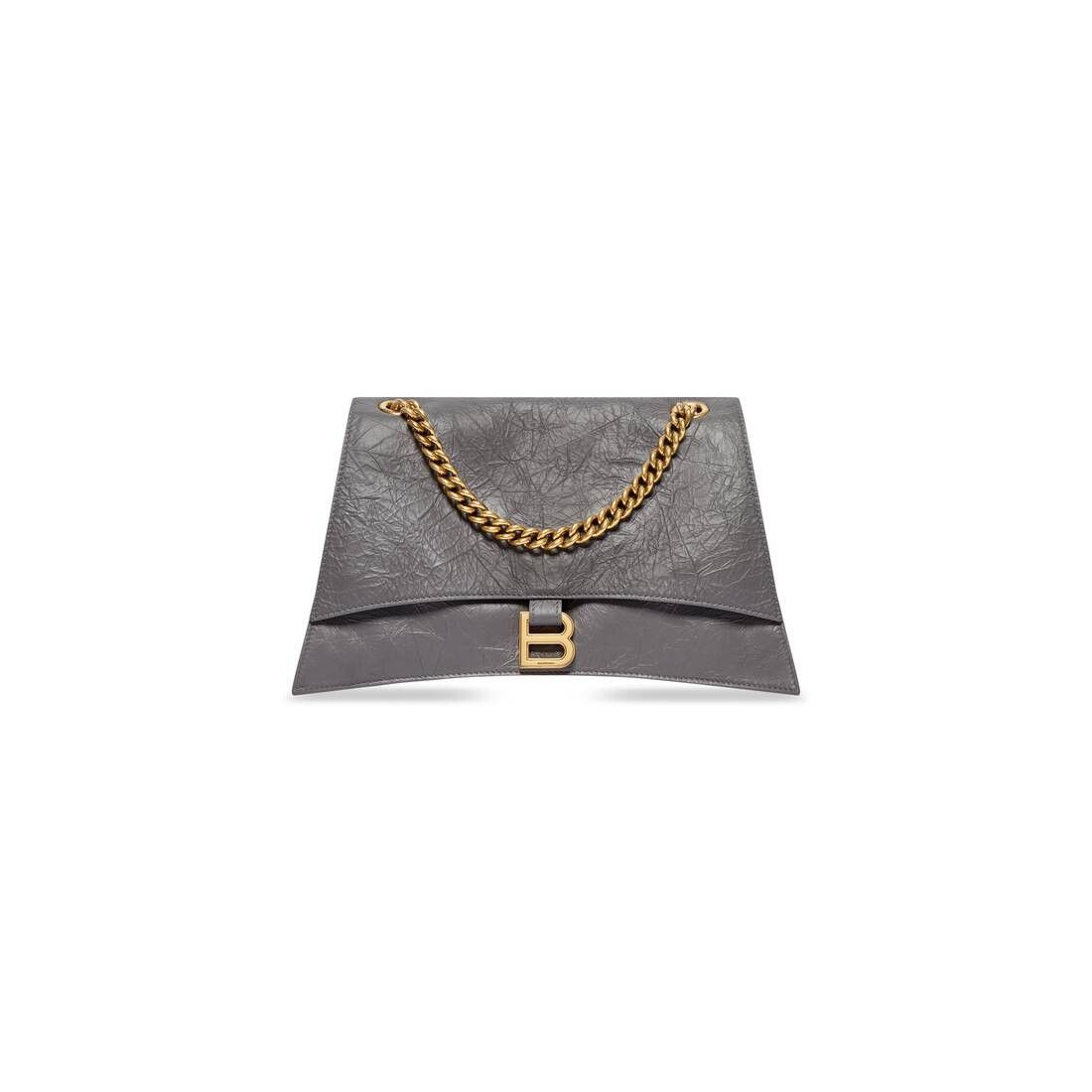 Balenciaga o1la1rc1a1125 Size: OS / Crush Medium Chain Bag in Dark Grey Size ONE SIZE - 9 Thumbnail