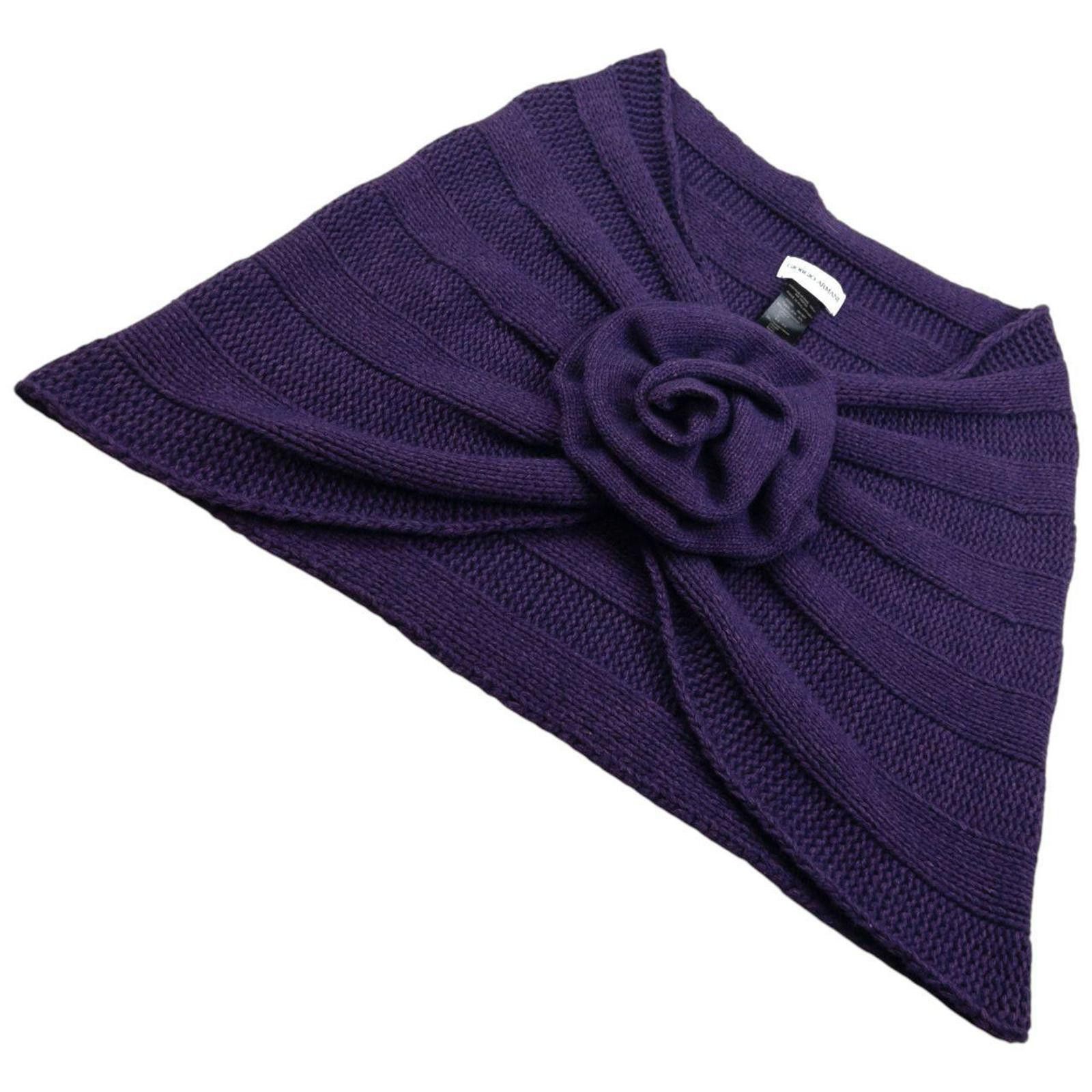 Giorgio Armani Vintage Giorgio Armani Knitted Wool Shawl Size ONE SIZE - 4 Thumbnail