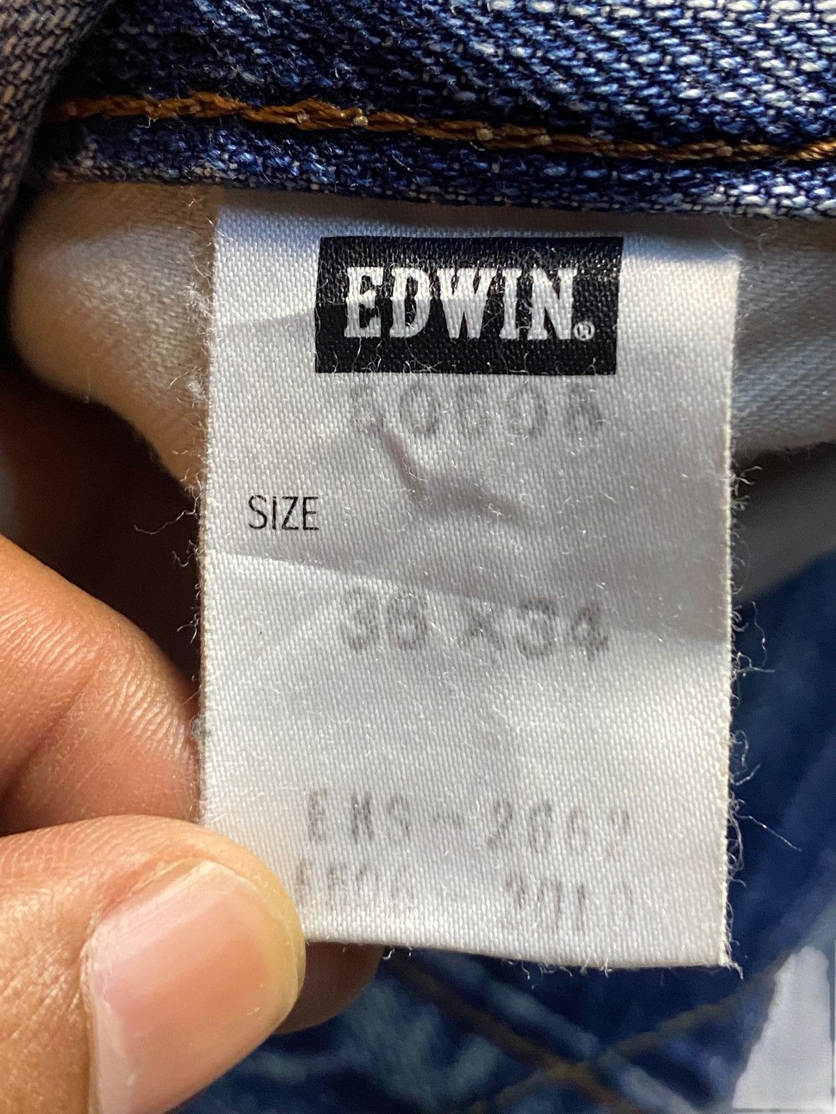 Edwin Vintage Edwin 505 Selvedge Mud Wash Distressed Baggy Jeans Size US 39 - 19 Thumbnail
