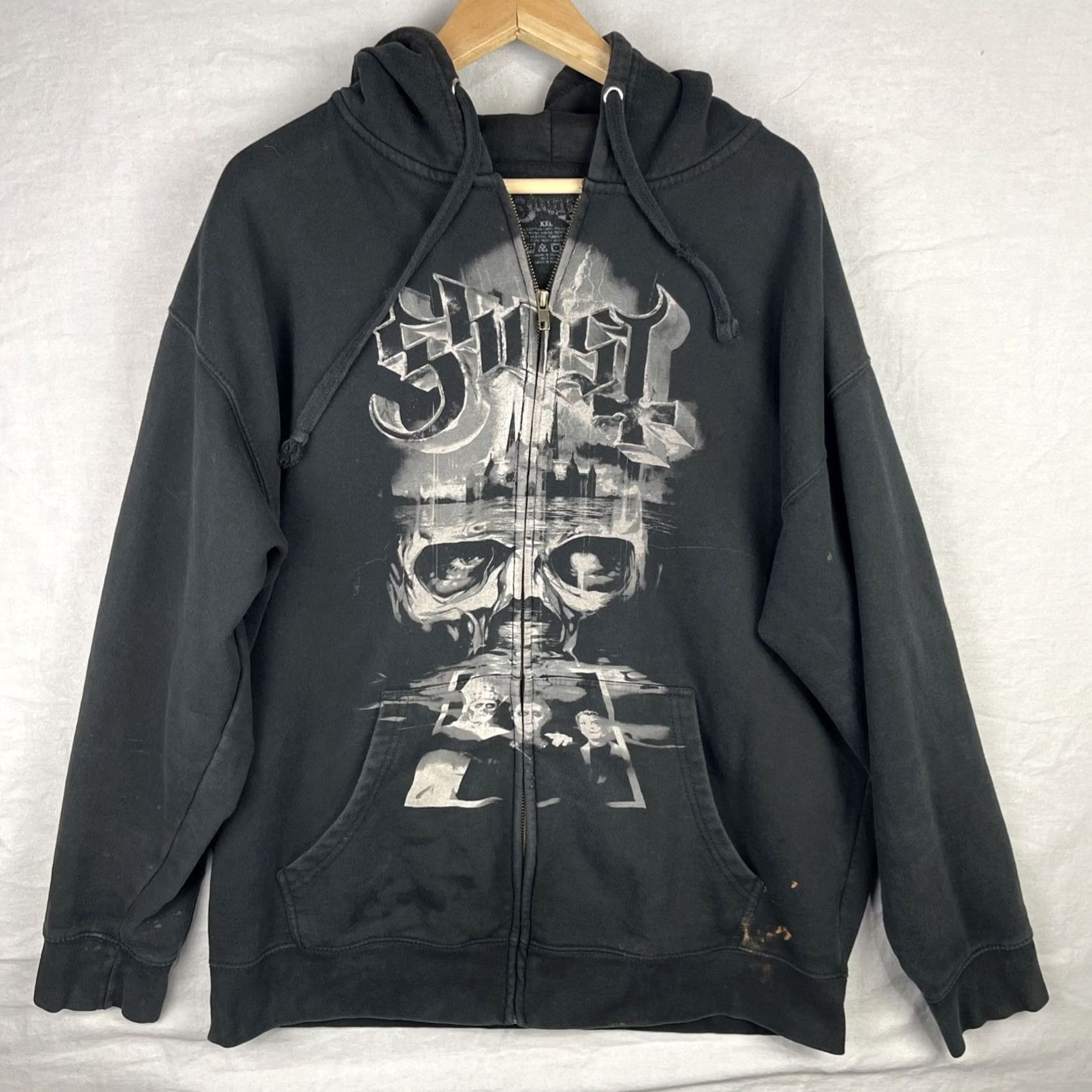 Vintage Ghost Band Hoodie Mens 2XL Black Full Zip Fleece Ghost Band Hoodie Mens 2XL Black Full Zip Fleece Size US XXL / EU 58 / 5 - 2 Thumbnail