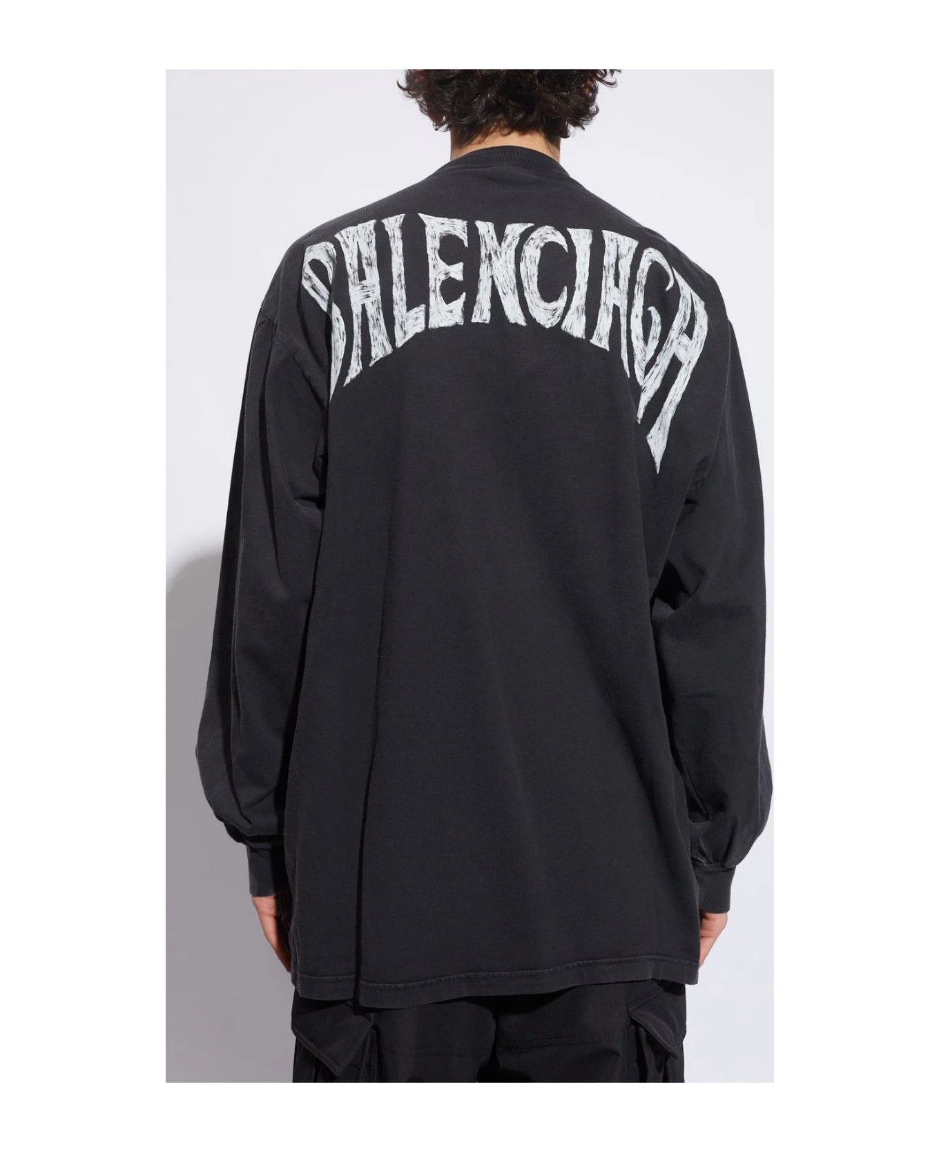 Balenciaga o1bcso1str0326 Stretched Out T-Shirt in Faded Black Size US S / EU 44-46 / 1 - 3 Thumbnail
