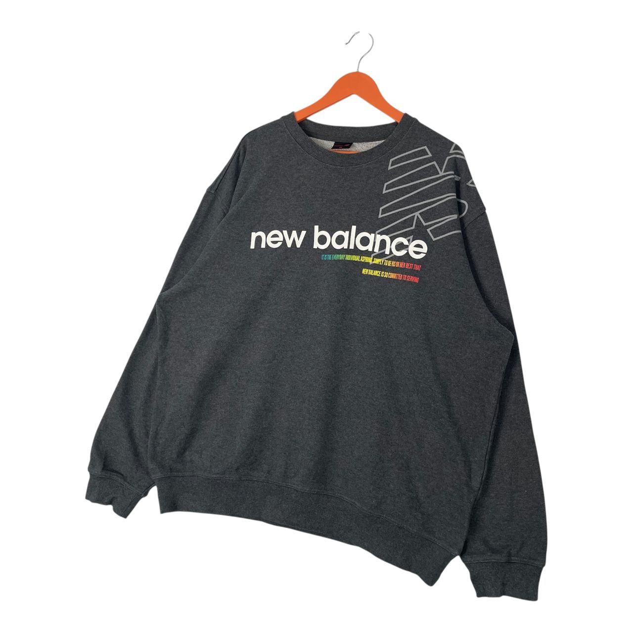 New Balance Vintage New Balance Big Logo Printed Pullover Sweatshirt Size US XXL / EU 58 / 5 - 2 Thumbnail