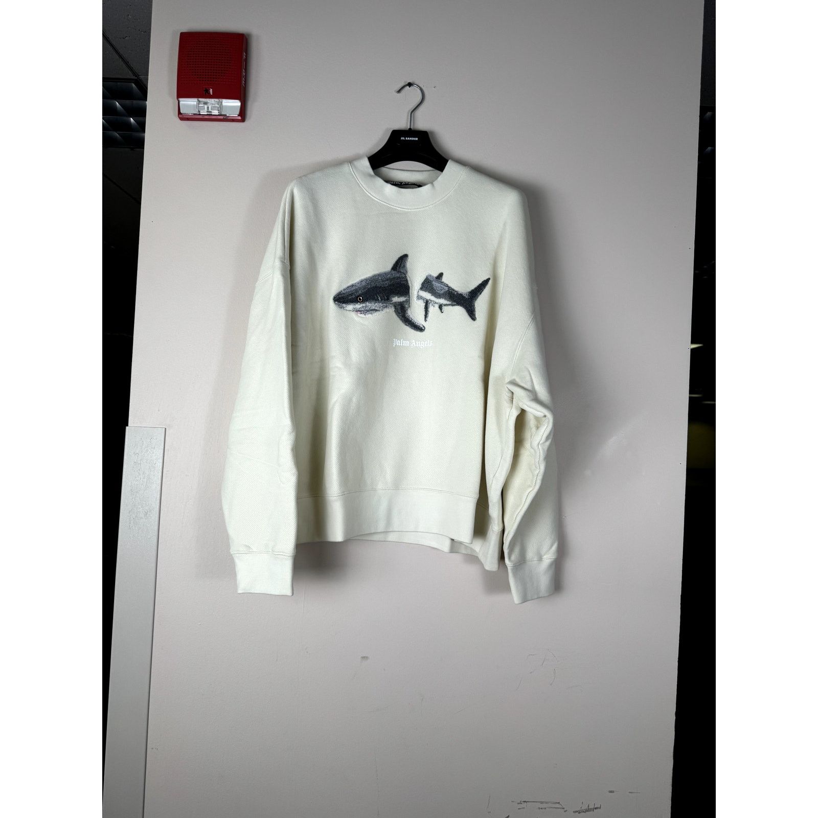 Palm Angels o1rshd1 Shark Crewneck Butter Sweatshirt in Grey Size US XL / EU 56 / 4 - 10 Thumbnail