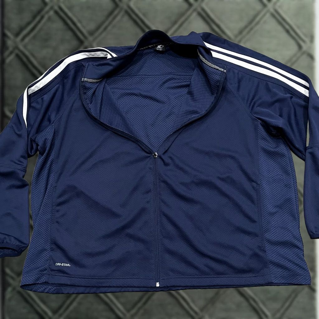 Starter Starter Dri-Star Athletic Track Warm Up Jacket Navy Blue Zip Front Mens 3XL Size US XXL / EU 58 / 5 - 1 Thumbnail