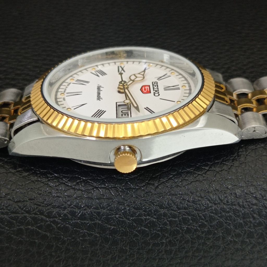 Seiko REFURBISHED VINTAGE SEIKO 5 AUTO JAPAN MENS WATCH a443186 Size 36 - 5 Thumbnail