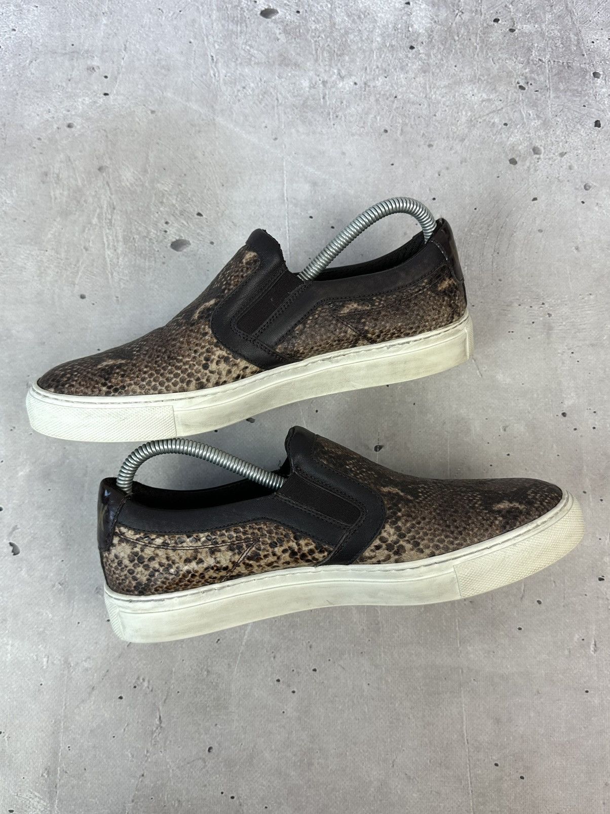 Dirk Bikkembergs Dirk Bikkembergs Snake Brown Leather Men’s Slip on Size US 7.5 / EU 40-41 - 8 Thumbnail