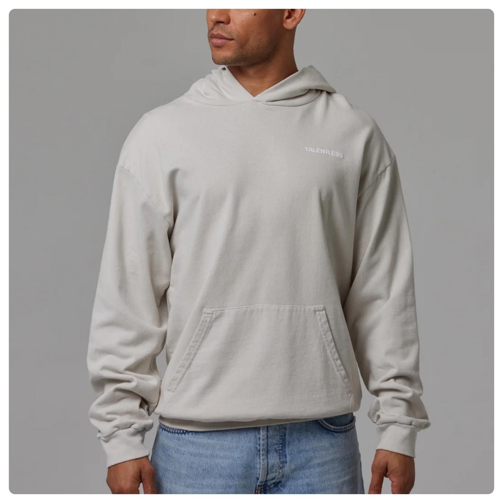 Talentless NWOT Talentless Lightweight Hoodie Cement Men S *Minor Flaw Size US S / EU 44-46 / 1 - 2 Thumbnail