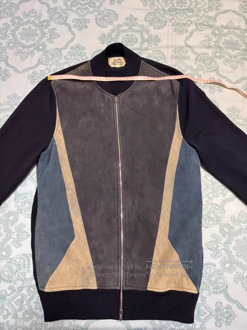 Hermes Hermes Wool and Leather Blazer, 100% Wool + 100% Sheep Lea Size US M / EU 48-50 / 2 - 3 Thumbnail