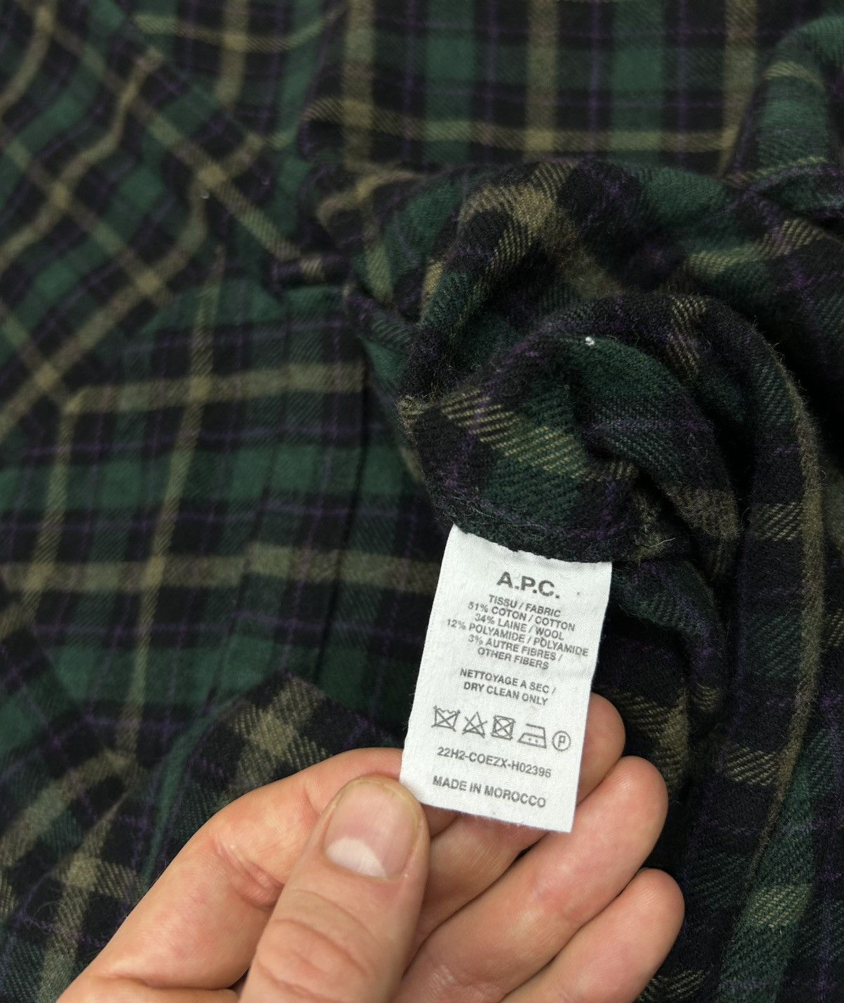 A.P.C. A.P.C Wool Flannel Button Up Size US XL / EU 56 / 4 - 5 Thumbnail