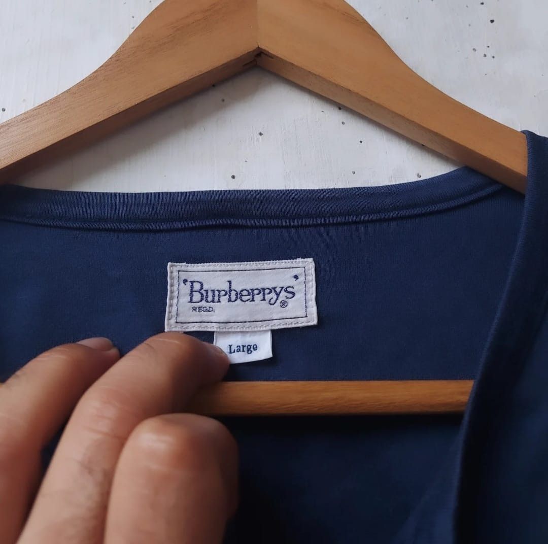 Burberry × Burberry Prorsum × Vintage VTG BURBERRY HALF BUTTON LONG SLEEVE Size US L / EU 52-54 / 3 - 7 Thumbnail