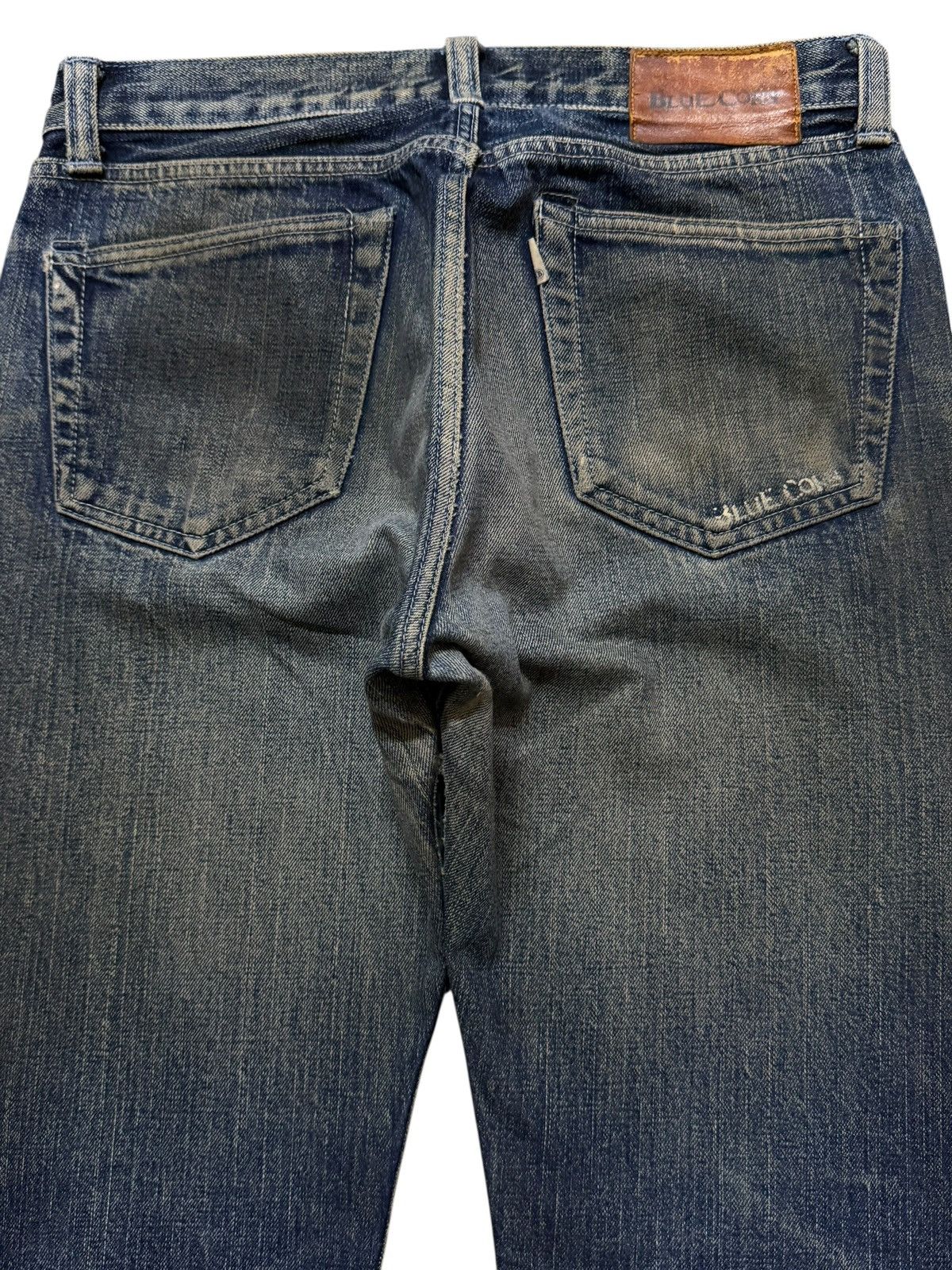 Blue Blue Japan Vintage 90s Japan Blue Corn Selvedge Mud Wash Distressed Size US 30 / EU 46 - 4 Thumbnail