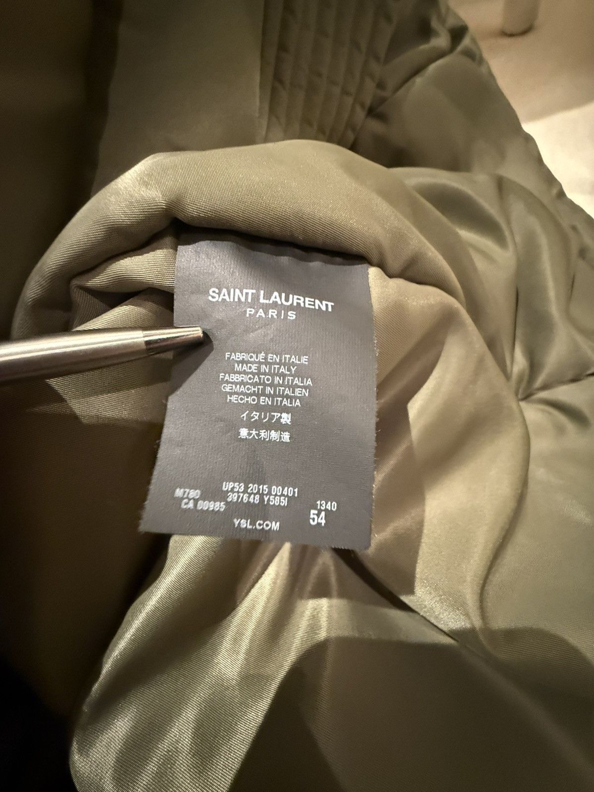 Saint Laurent Paris FW15 Saint Laurent fur hoodie MA-1 parka coat Hedi Slimane Size US L / EU 52-54 / 3 - 18 Thumbnail