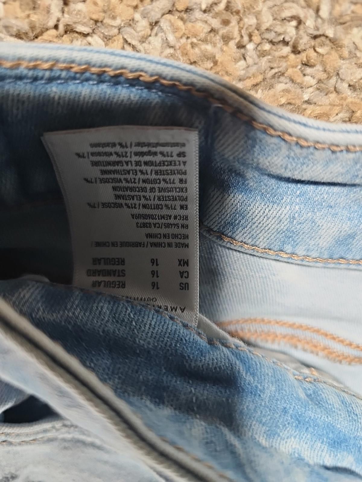 American Eagle Outfitters American Eagle Next Level Stretch Sz 16 Destroyed Jeans Size 38" / US 16 / IT 52 - 3 Thumbnail