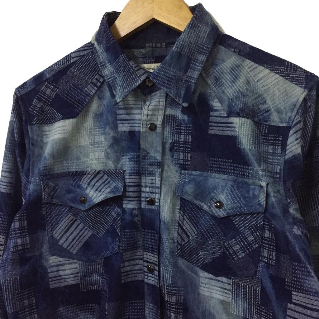 If Six Was Nine × Japanese Brand GROWTH BY GRAIL BORO SASHIKO JAPANESE JEANS SHIRT Size US M / EU 48-50 / 2 - 3 Thumbnail