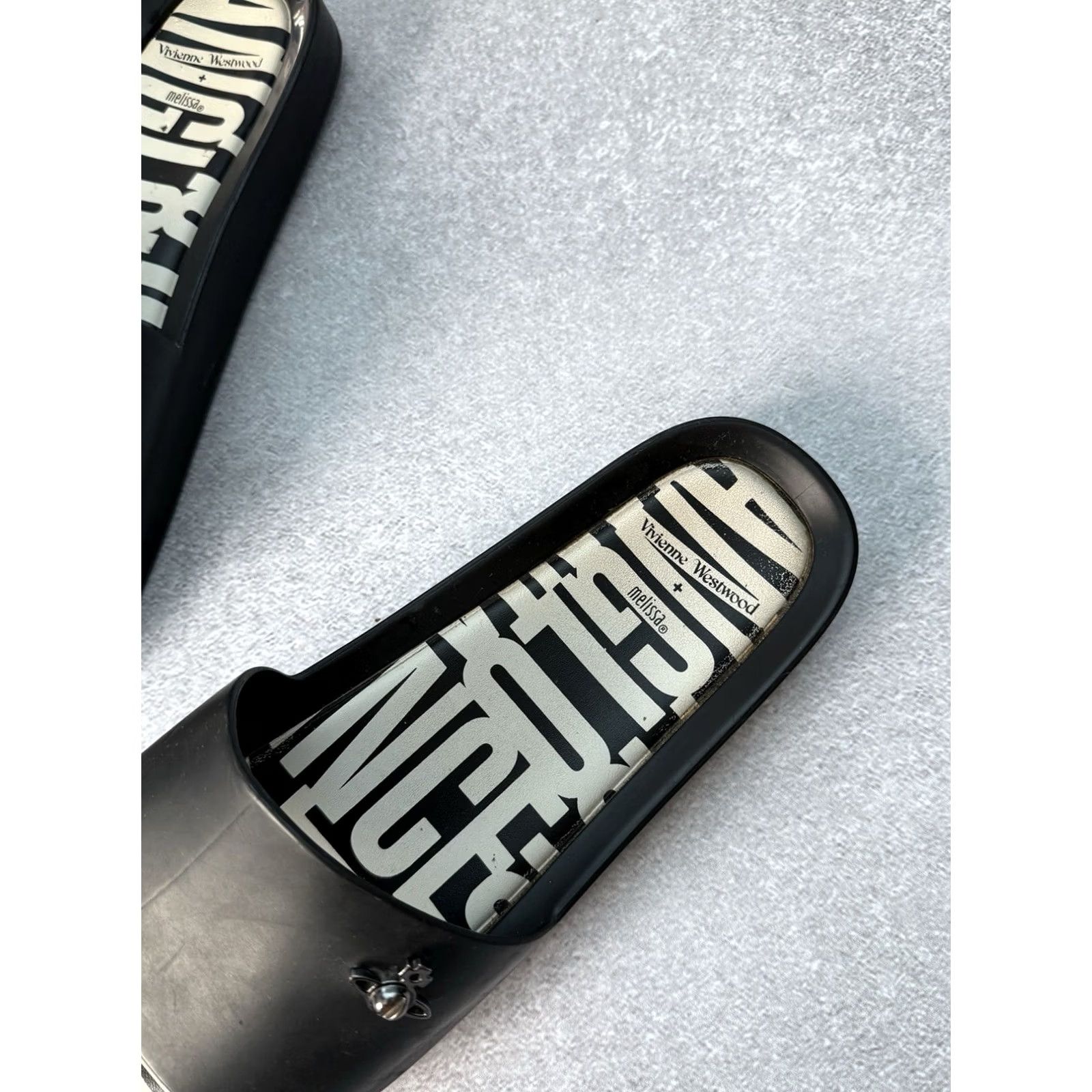 Vivienne Westwood VIVIENNE WESTWOOD x MELISSA Melissa Anglomania Beach Slides Sandals Men EU 40 Black Slip On Size 40 - 5 Thumbnail